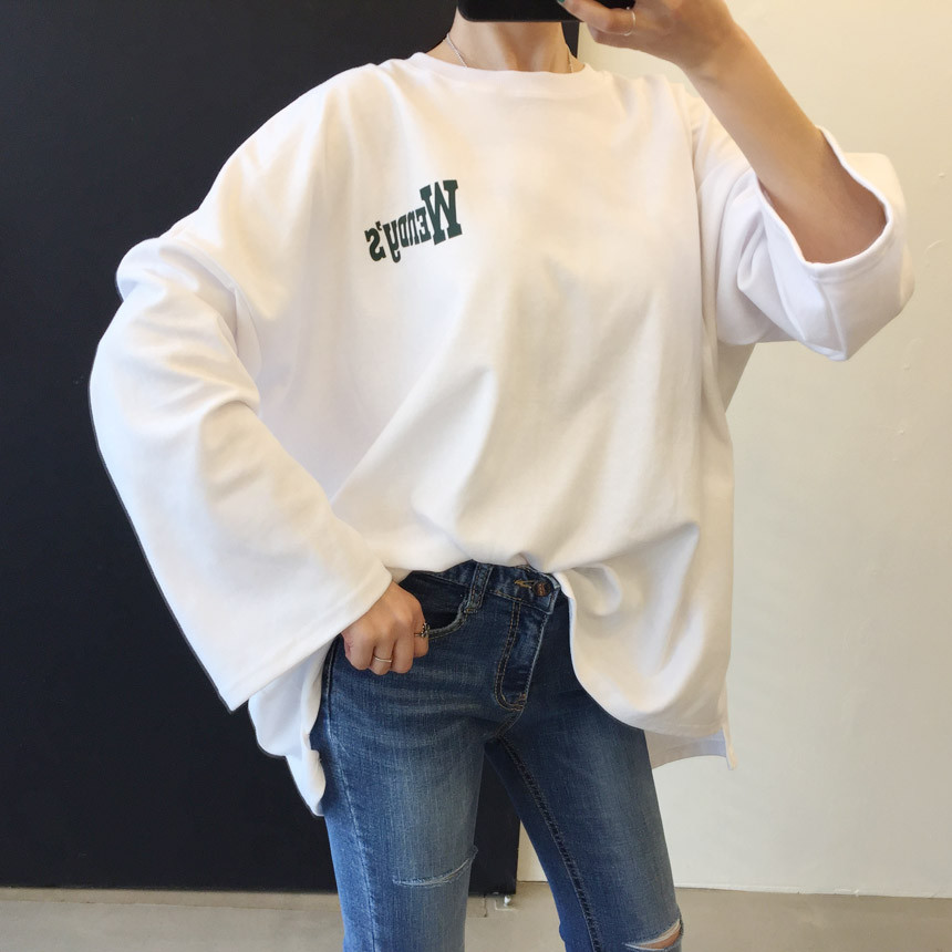 <b><p>Wendy Boxed T-shirt 4color Printing Roulette</p></b><b><p>ウェンディ ボックスTシャツ 4色 印刷 ルーズフィット チュリ 女性長袖 オ・バフェ</p></b><br /><br /><p align='center'>