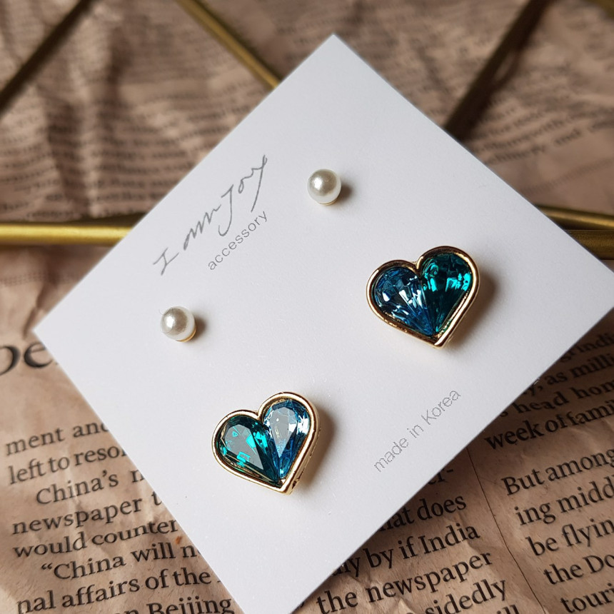 <b><p>Possible eaves Lo Prl Hrt 4 pce set rring</p></b><b><p>グィチ可能 ラブパールハート 4 ピース セット イヤリング 6色 可愛らしいコーディネ</p></b><br /><br /><p align='center'>