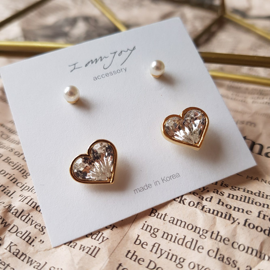 <b><p>Possible eaves Lo Prl Hrt 4 pce set rring</p></b><b><p>グィチ可能 ラブパールハート 4 ピース セット イヤリング 6色 可愛らしいコーディネ</p></b><br /><br /><p align='center'>