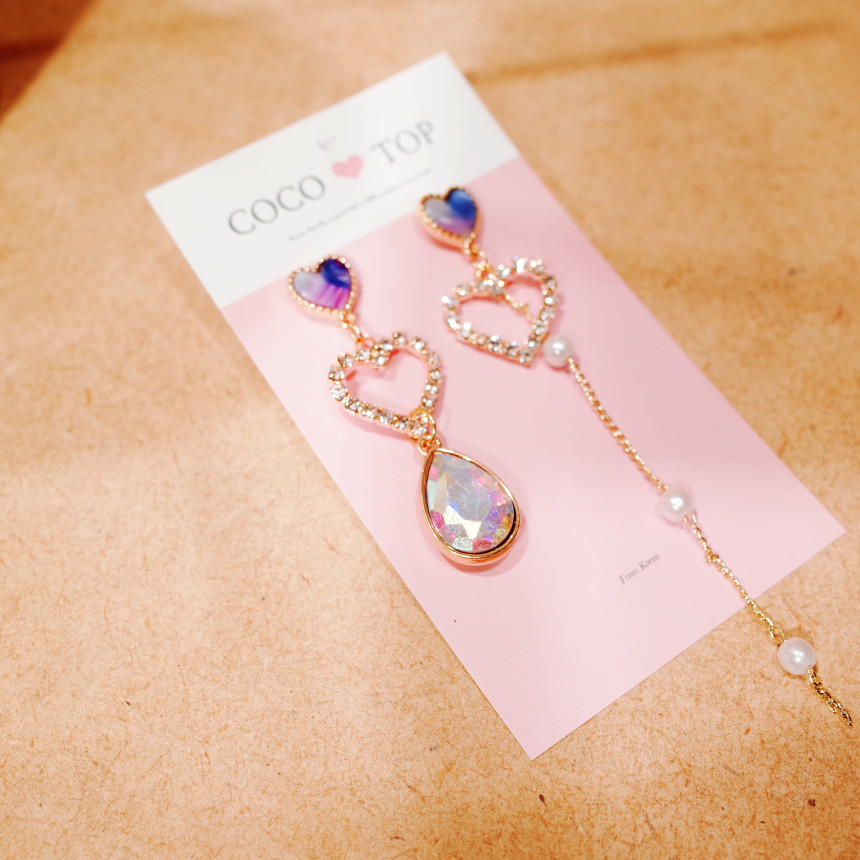 <b><p>cloud water drop heart ring</p></b><b><p>雲 水滴 ハート ドロップ イヤリング</p></b><br /><br /><p align='center'>