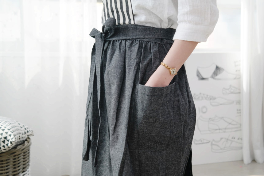 헤일리 루즈핏 원피스형 앞치마 (5style)