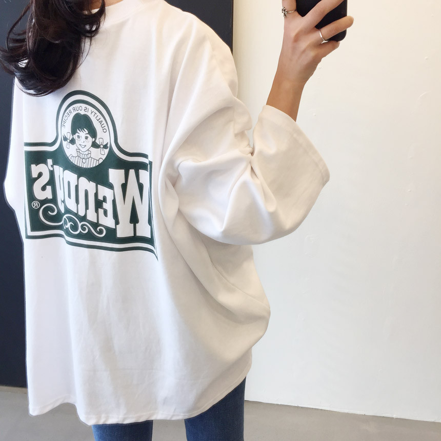 <b><p>Wendy Boxed T-shirt 4color Printing Roulette</p></b><b><p>ウェンディ ボックスTシャツ 4色 印刷 ルーズフィット チュリ 女性長袖 オ・バフェ</p></b><br /><br /><p align='center'>