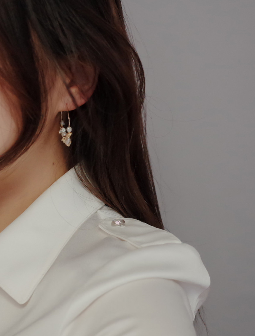 <b><p>Madeleine Natural Pearl Sculpe rg Simp Unique</p></b><b><p>マドレーヌ 天然真珠の彫刻 リング イヤ シンプルユニーク スタイリッシュルック</p></b><br /><br /><p align='center'>