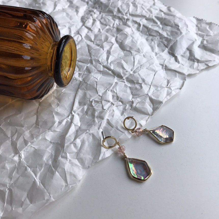 <b><p>Sugar Motr-Dahter Drop Erings Semi office</p></b><b><p>シュガー 螺鈿 ドロップイヤリング セミオフィスルック 光沢がきれいな フェミニンな感性ムード</p></b><br /><br /><p align='center'>