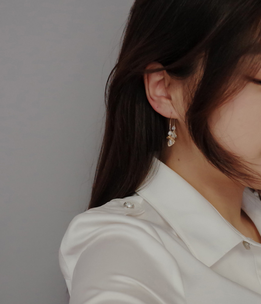 <b><p>Madeleine Natural Pearl Sculpe rg Simp Unique</p></b><b><p>マドレーヌ 天然真珠の彫刻 リング イヤ シンプルユニーク スタイリッシュルック</p></b><br /><br /><p align='center'>