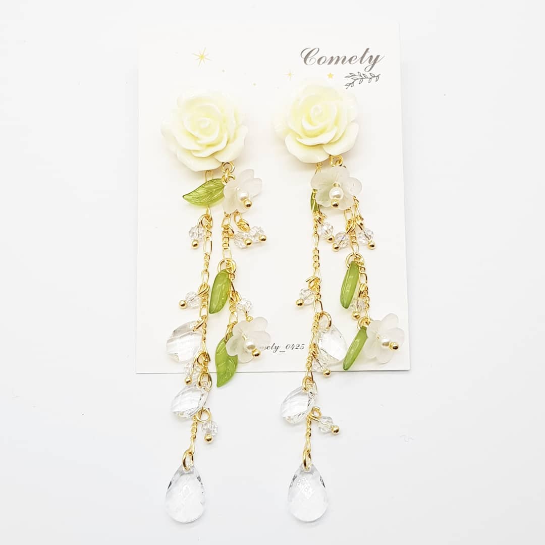 <b><p>Cometti rose The Dp Earrings 21 pduct</p></b><b><p>コメットティー バラ 蔦 ドロップイヤリング 2in1 製品</p></b><br /><br /><p align='center'>