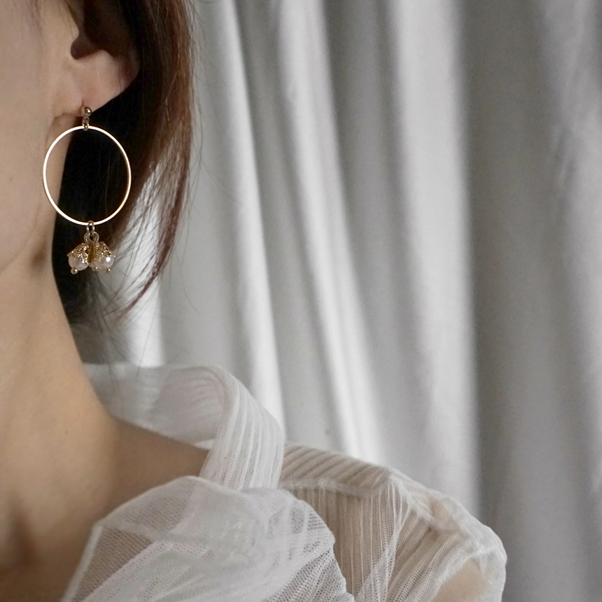 <b><p>1+1 Pearl Drop ring collection set Anque</p></b><b><p>1 + 真珠 ドロップ イヤリング コレクション セット アンティーク オンバル</p></b><br /><br /><p align='center'>