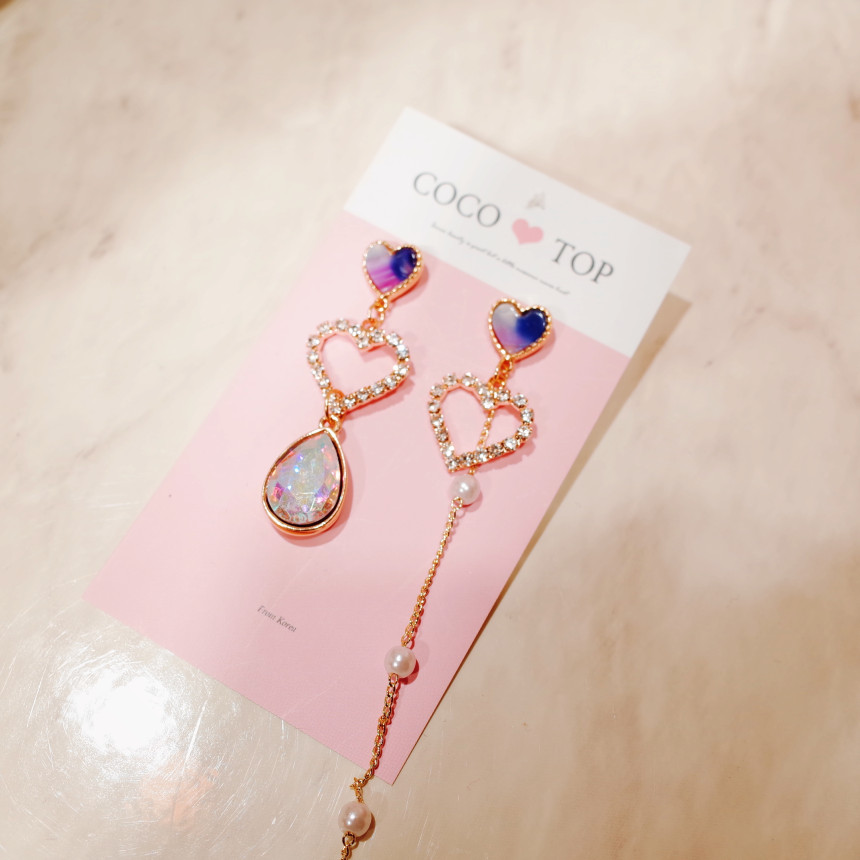 <b><p>cloud water drop heart ring</p></b><b><p>雲 水滴 ハート ドロップ イヤリング</p></b><br /><br /><p align='center'>