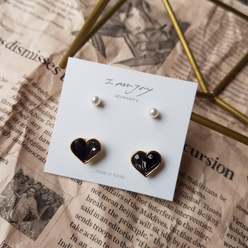 <b><p>Possible eaves Lo Prl Hrt 4 pce set rring</p></b><b><p>グィチ可能 ラブパールハート 4 ピース セット イヤリング 6色 可愛らしいコーディネ</p></b><br /><br /><p align='center'>