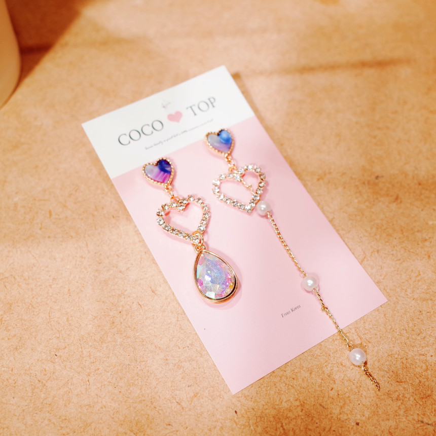 <b><p>cloud water drop heart ring</p></b><b><p>雲 水滴 ハート ドロップ イヤリング</p></b><br /><br /><p align='center'>