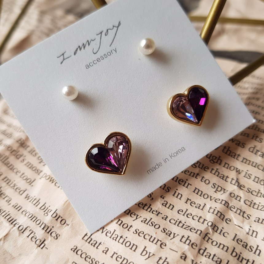 <b><p>Possible eaves Lo Prl Hrt 4 pce set rring</p></b><b><p>グィチ可能 ラブパールハート 4 ピース セット イヤリング 6色 可愛らしいコーディネ</p></b><br /><br /><p align='center'>