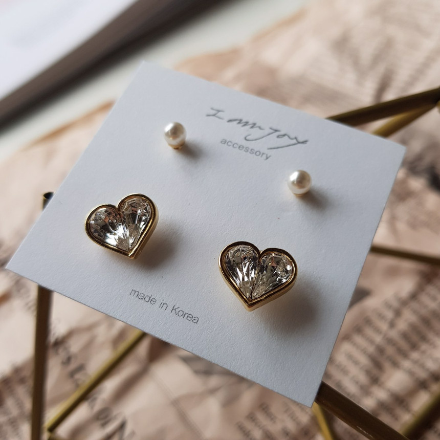 <b><p>Possible eaves Lo Prl Hrt 4 pce set rring</p></b><b><p>グィチ可能 ラブパールハート 4 ピース セット イヤリング 6色 可愛らしいコーディネ</p></b><br /><br /><p align='center'>