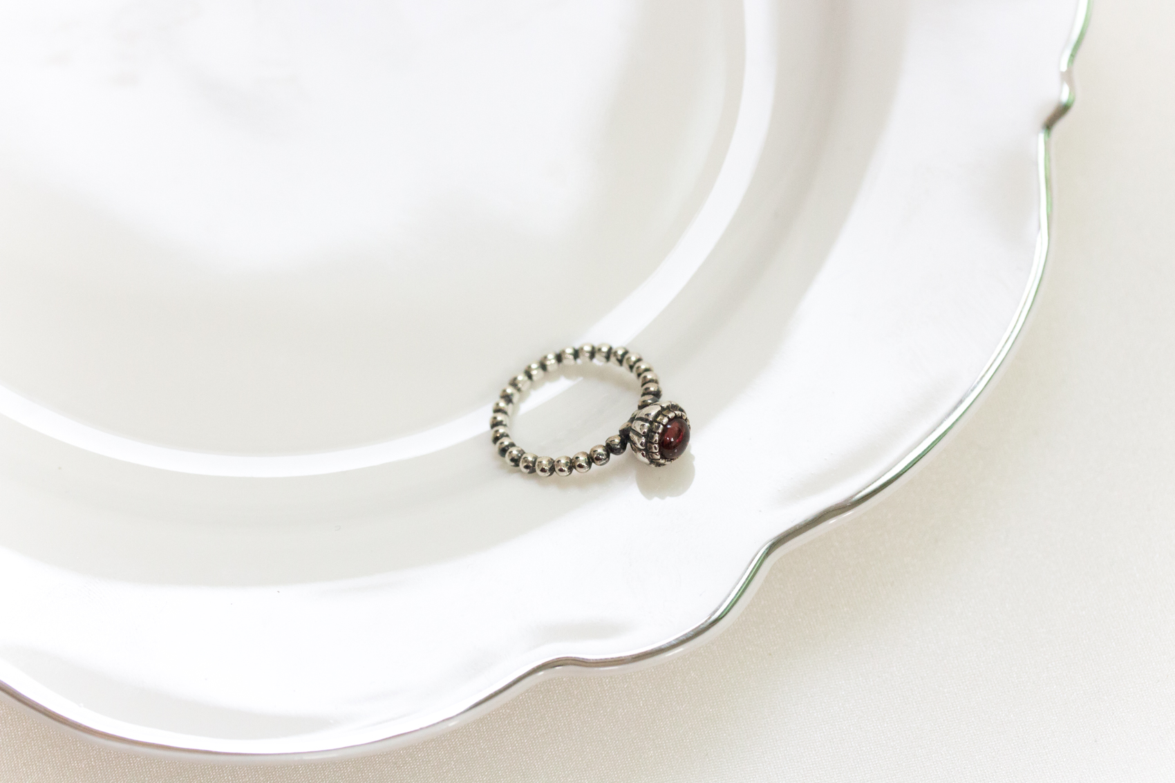 <b><p>January Birthstone Ring Gt gt Silver 925</p></b><b><p>1月に 誕生石リング ガーネット シルバー925 パンドラスタイル サイズ 層 友情</p></b><br /><br /><p align='center'>