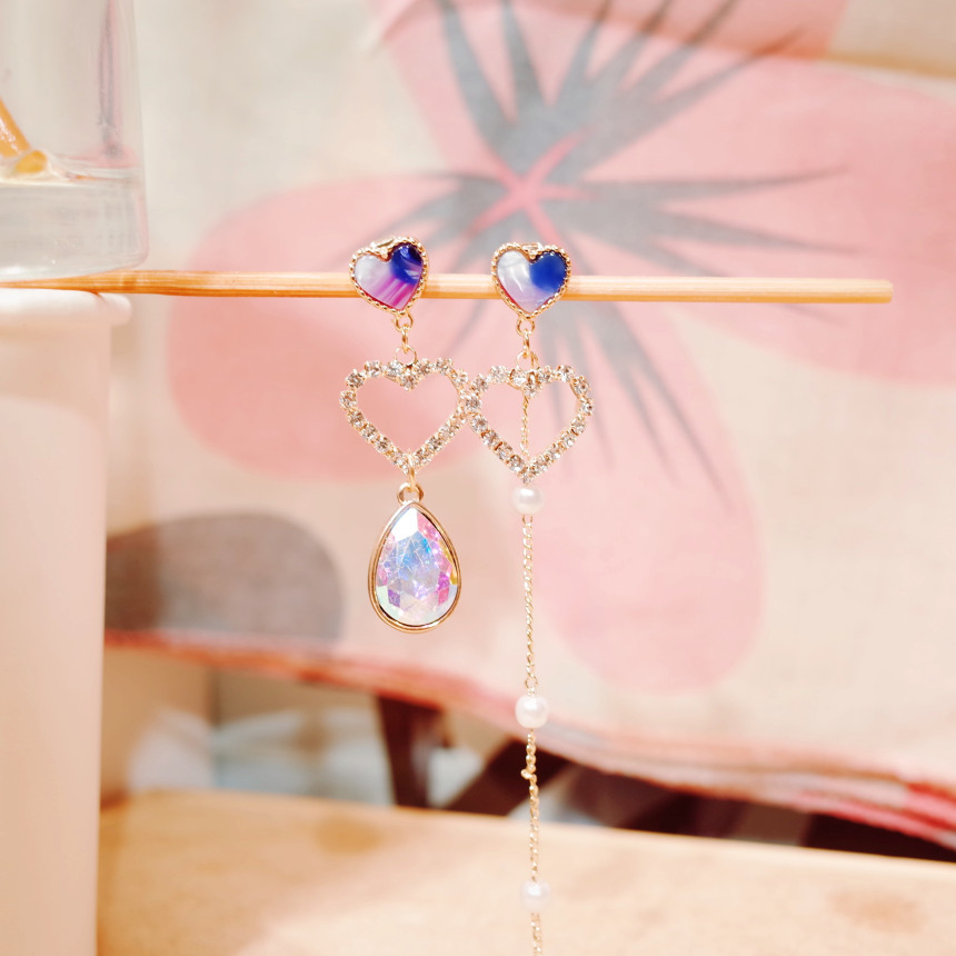 <b><p>cloud water drop heart ring</p></b><b><p>雲 水滴 ハート ドロップ イヤリング</p></b><br /><br /><p align='center'>