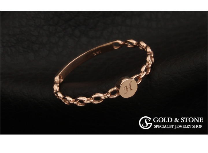 <b><p>14K initial friendship rg Rose Gold pk Ace</p></b><b><p>14K イニシャル 友情 リング ローズゴールド ピンク エキ</p></b><br /><br /><p align='center'>