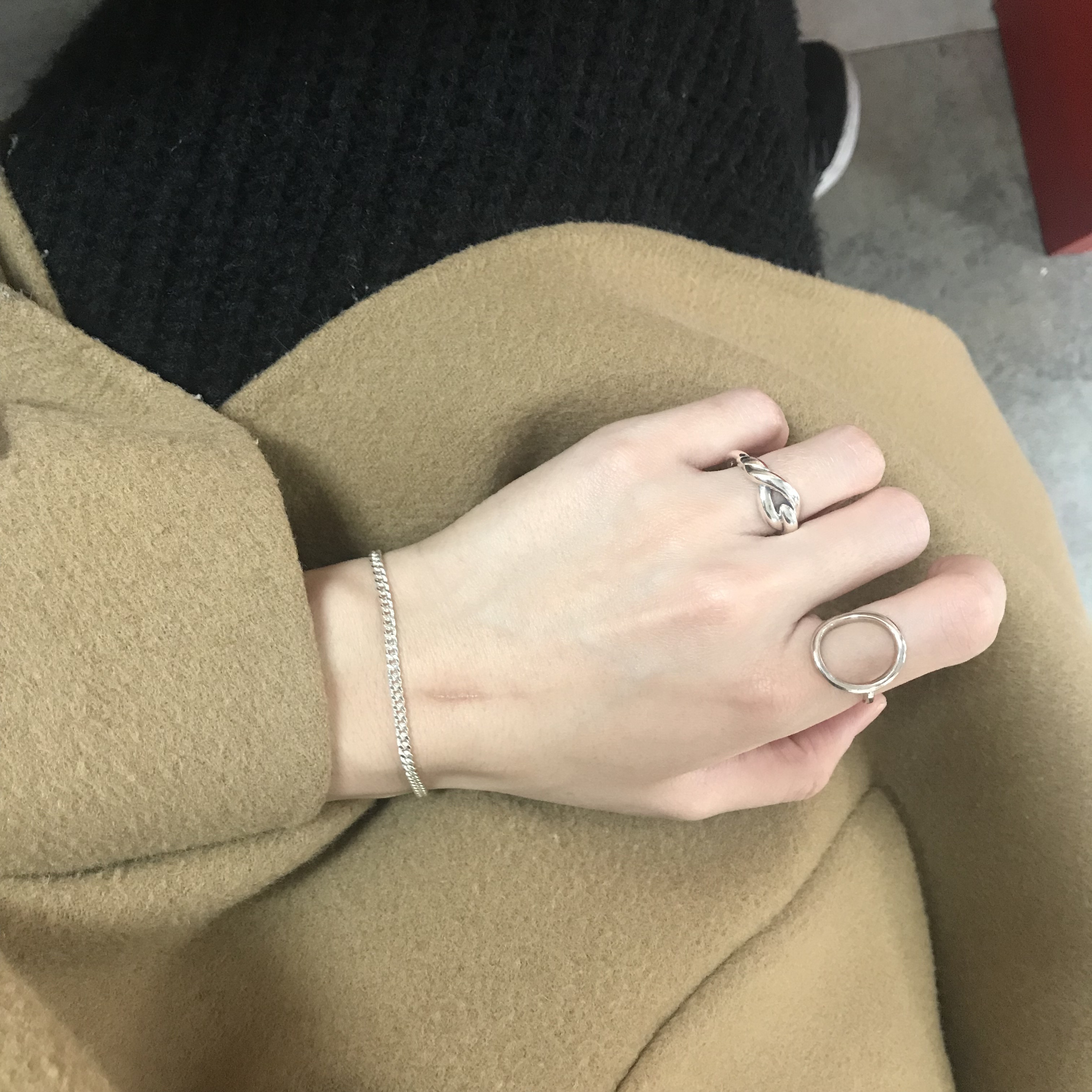 <b><p>925 silver Circle Ring Normal sty Unique</p></b><b><p>925 円形サークルリング ノーマルなスタイル ユニなアイテム 女性 30代 夏休み</p></b><br /><br /><p align='center'>