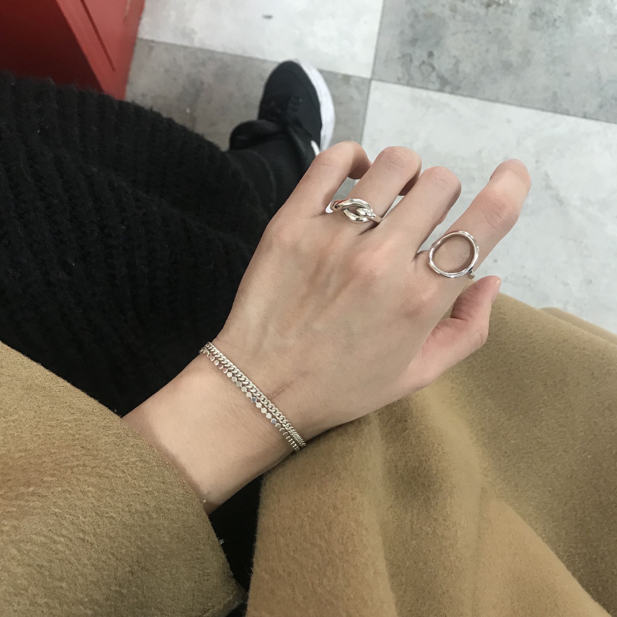 <b><p>925 silver Circle Ring Normal sty Unique</p></b><b><p>925 円形サークルリング ノーマルなスタイル ユニなアイテム 女性 30代 夏休み</p></b><br /><br /><p align='center'>