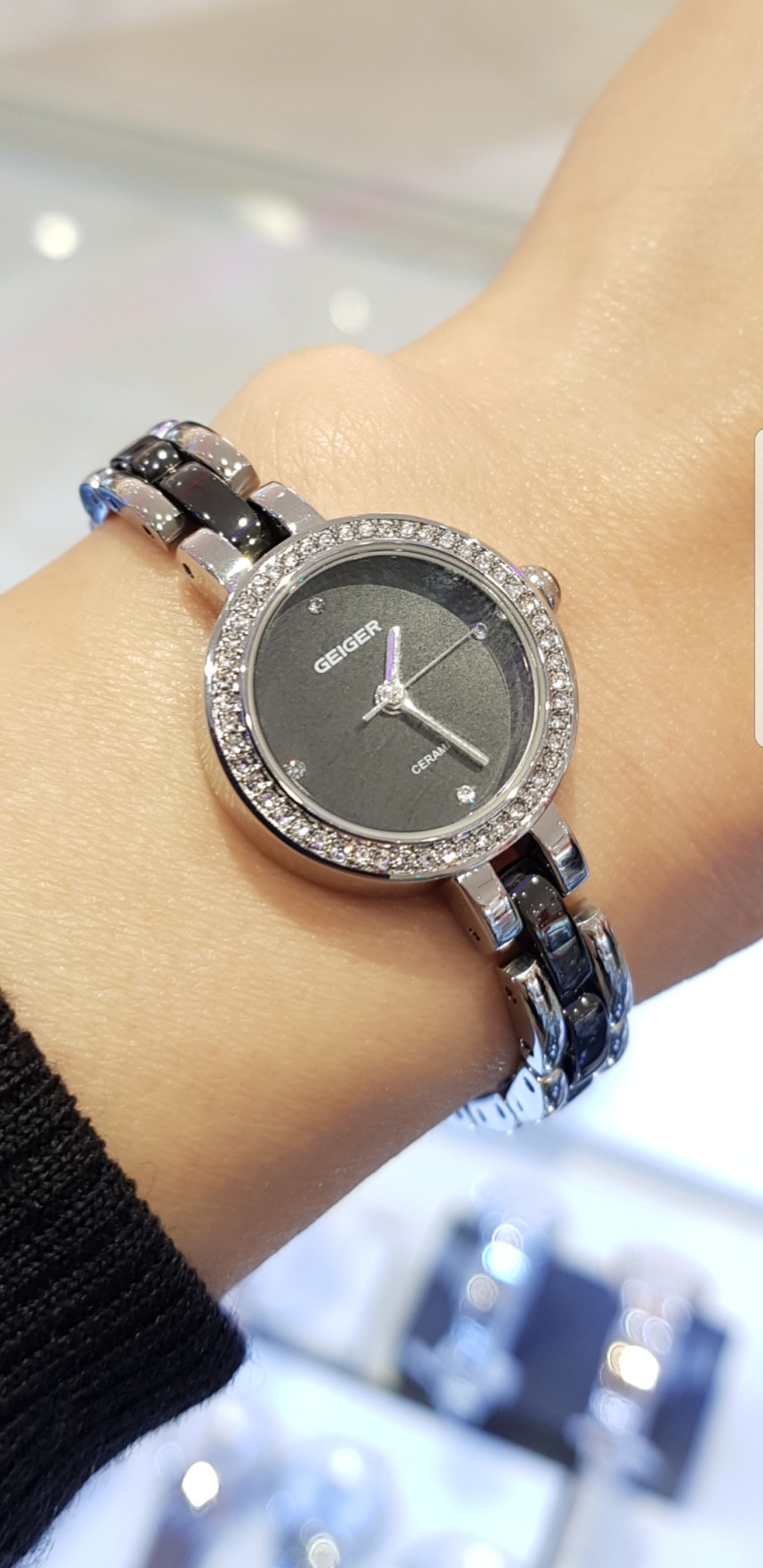 <b><p>Geiger Black camic Women's Watches rmanium</p></b><b><p>ガイガー ブラックセラミック レディース時計 ゲルマニウムブレスレット GE61165BS</p></b><br /><br /><p align='center'>