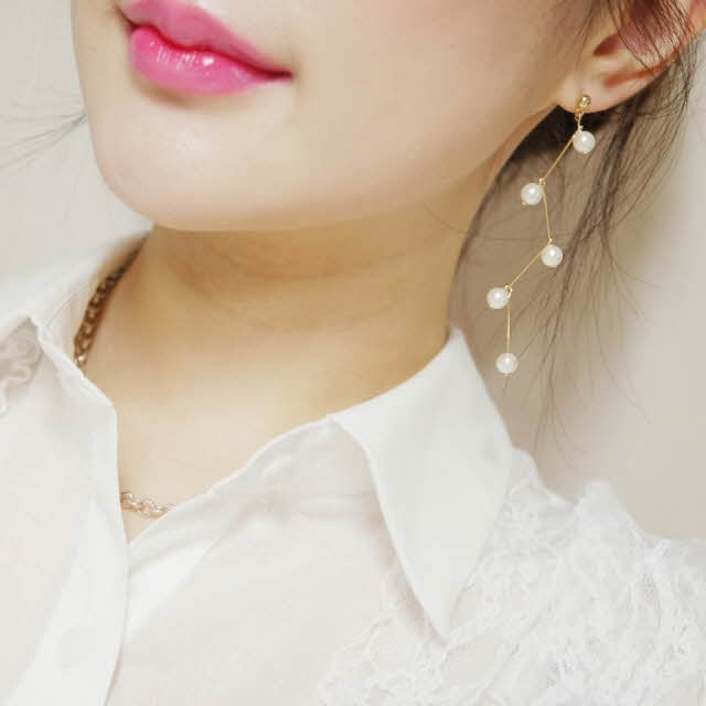 <b><p>Pearl Drop ring handmade crystal Mother-Daughter</p></b><b><p>真珠 ドロップ イヤリング グィチ ハンドメイド クリスタル 涙 螺鈿 タッセル</p></b><br /><br /><p align='center'>