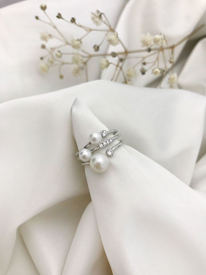 <b><p>Prl pnt All silver rg female Luxury roic</p></b><b><p>真珠 ポイント オールシルバー リング 女性 高級感 ロマンチック ゴド 女神スタイル</p></b><br /><br /><p align='center'>