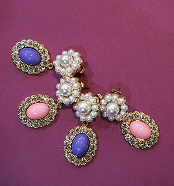 <b><p>Princess Stone eag Cubic Earg Drop pk Purple</p></b><b><p>プリンセスドール イヤグ キュービックピアス ドロップ ピンク 見よ 愛らしさ ディテがきれい</p></b><br /><br /><p align='center'>