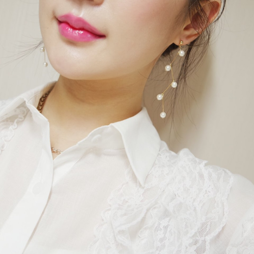 <b><p>Pearl Drop ring handmade crystal Mother-Daughter</p></b><b><p>真珠 ドロップ イヤリング グィチ ハンドメイド クリスタル 涙 螺鈿 タッセル</p></b><br /><br /><p align='center'>