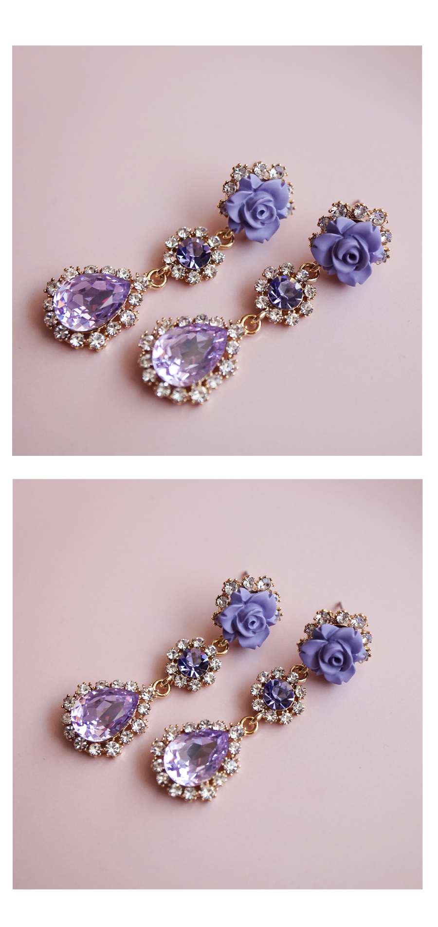 <b><p>Violet flower Drop Earrings Silv ea Bd Lo</p></b><b><p>バイオレット フラワー ドロップイヤリング ウンチム ボールド ロが キュービック</p></b><br /><br /><p align='center'>