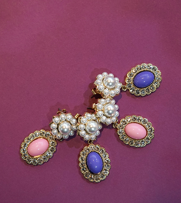 <b><p>Princess Stone eag Cubic Earg Drop pk Purple</p></b><b><p>プリンセスドール イヤグ キュービックピアス ドロップ ピンク 見よ 愛らしさ ディテがきれい</p></b><br /><br /><p align='center'>