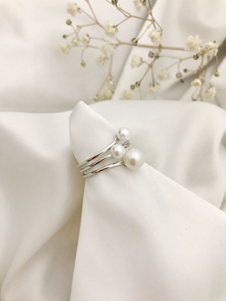 <b><p>Prl pnt All silver rg female Luxury roic</p></b><b><p>真珠 ポイント オールシルバー リング 女性 高級感 ロマンチック ゴド 女神スタイル</p></b><br /><br /><p align='center'>