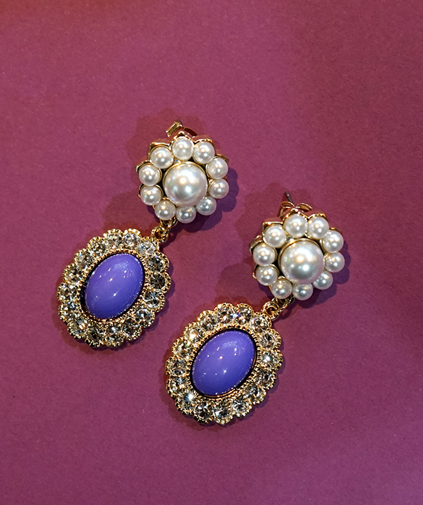 <b><p>Princess Stone eag Cubic Earg Drop pk Purple</p></b><b><p>プリンセスドール イヤグ キュービックピアス ドロップ ピンク 見よ 愛らしさ ディテがきれい</p></b><br /><br /><p align='center'>