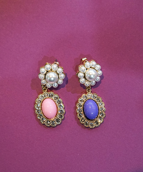 <b><p>Princess Stone eag Cubic Earg Drop pk Purple</p></b><b><p>プリンセスドール イヤグ キュービックピアス ドロップ ピンク 見よ 愛らしさ ディテがきれい</p></b><br /><br /><p align='center'>