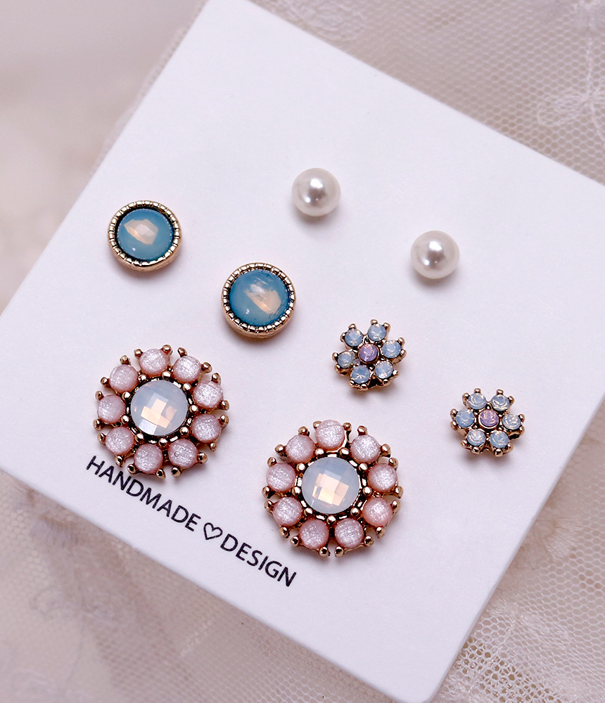 <b><p>Daikoji 8 eces Set earrings Full of love</p></b><b><p>デイ浩二 8ピース セットピアス 愛に満ち シンプルリ キュートなデザイン 生気溌剌</p></b><br /><br /><p align='center'>