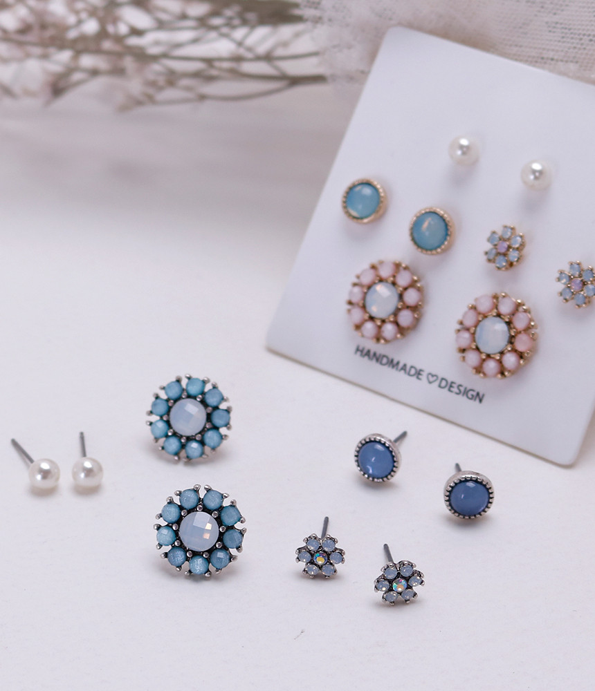<b><p>Daikoji 8 eces Set earrings Full of love</p></b><b><p>デイ浩二 8ピース セットピアス 愛に満ち シンプルリ キュートなデザイン 生気溌剌</p></b><br /><br /><p align='center'>