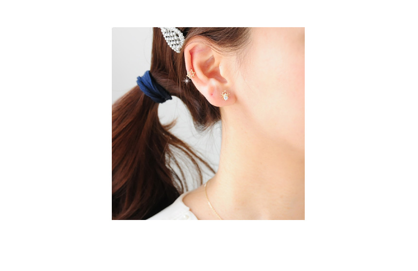 <b><p>10k earflaps piercing mi One touch Cubic</p></b><b><p>10k 耳介 ピアス ミニ ワンタッチ リング イヤ グィチ キュービック 真珠</p></b><br /><br /><p align='center'>