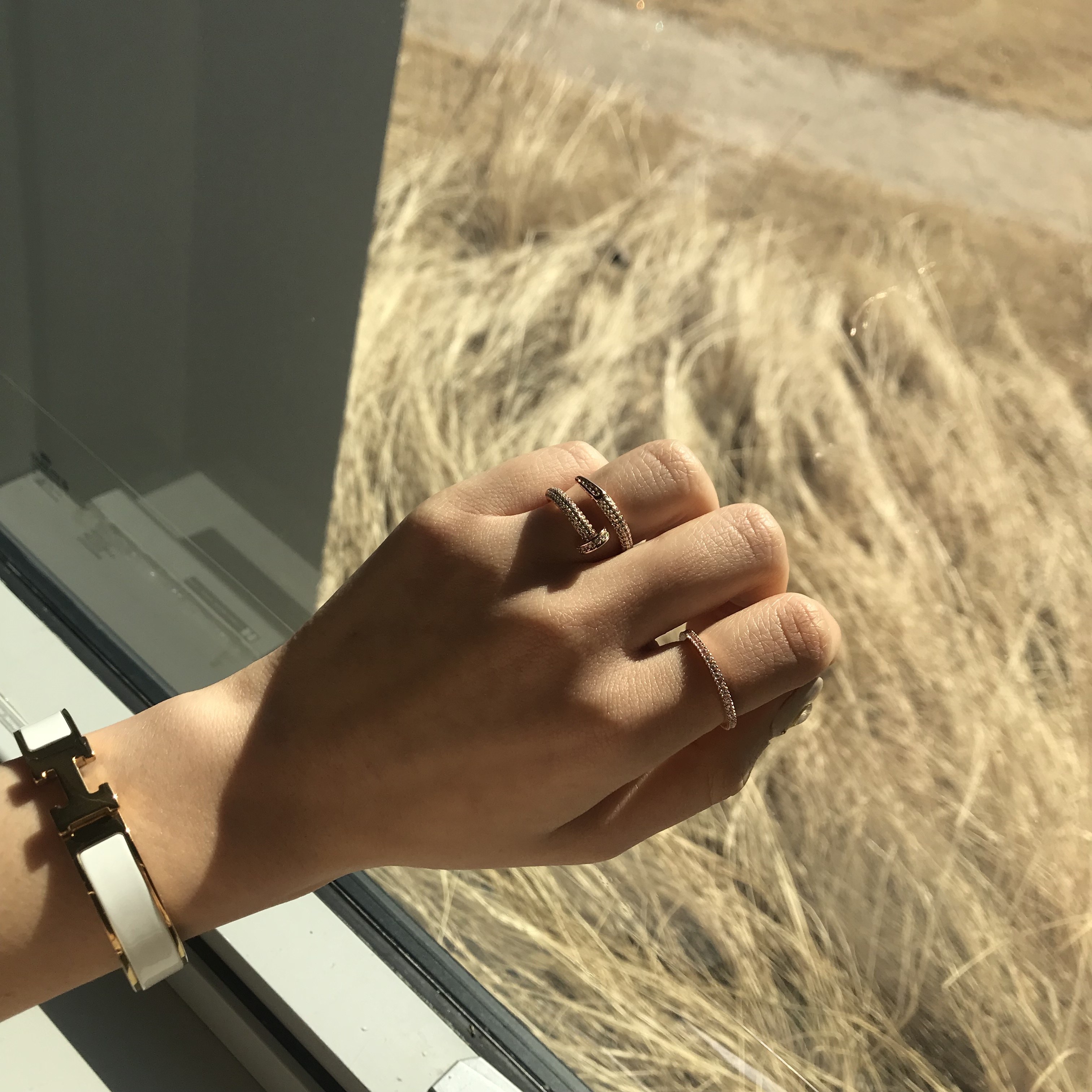 <b><p>Carr nail Cubic Ring Rose Gold Luxury steal</p></b><b><p>カル 釘 キュービックリング ローズゴールド 名品 スチ 洗練された かわいい 友情</p></b><br /><br /><p align='center'>