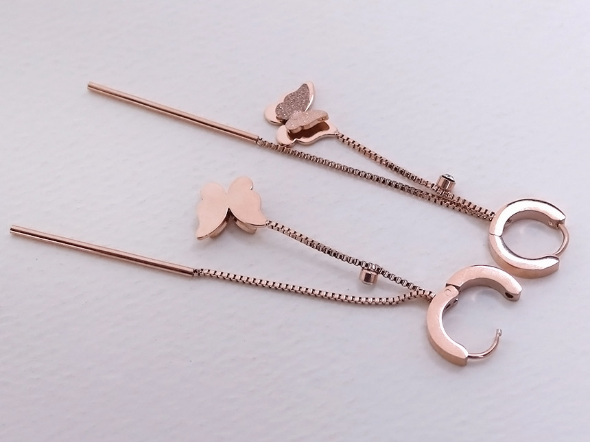 <b><p>Butterfly Sonata Surge Sel earring tium sless</p></b><b><p>蝶のラブソング 書かれているカールスチール イヤリ チタン ステンレス モダンな</p></b><br /><br /><p align='center'>