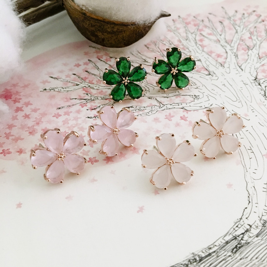 <b><p>Cherry Blossom fw Silv fing Drop ea Spr coordation</p></b><b><p>桜 フラワー ウンチム ドロップ イヤリング 春のコーディネート アレルギー対策</p></b><br /><br /><p align='center'>
