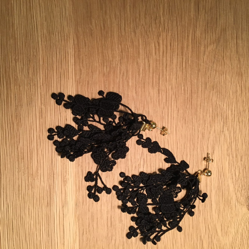 <b><p>You Girl race Drop Earrings 4color ea mantic</p></b><b><p>ユアガール レース ドロップイヤリング 4色 ロマンチック 女性 コーディネート</p></b><br /><br /><p align='center'>