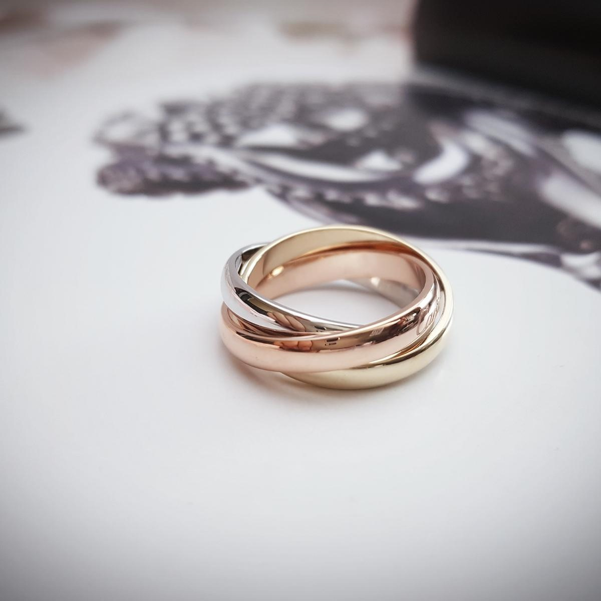 <b><p>14k 18k Gold Tricor ng Couple Ri 20's</p></b><b><p>14k 18k ゴールド 三色のリング カップル 20代 シン スーツ ローズ ウェディ</p></b><br /><br /><p align='center'>
