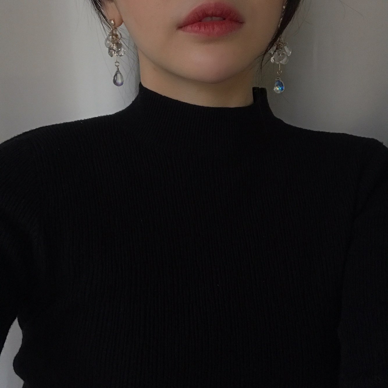 <b><p>Whistle Glass Unknown Drop Earrings Feme</p></b><b><p>ホイッスル グラス オンバル ドロップイヤリング フェミニンが 感性ムード シックな</p></b><br /><br /><p align='center'>