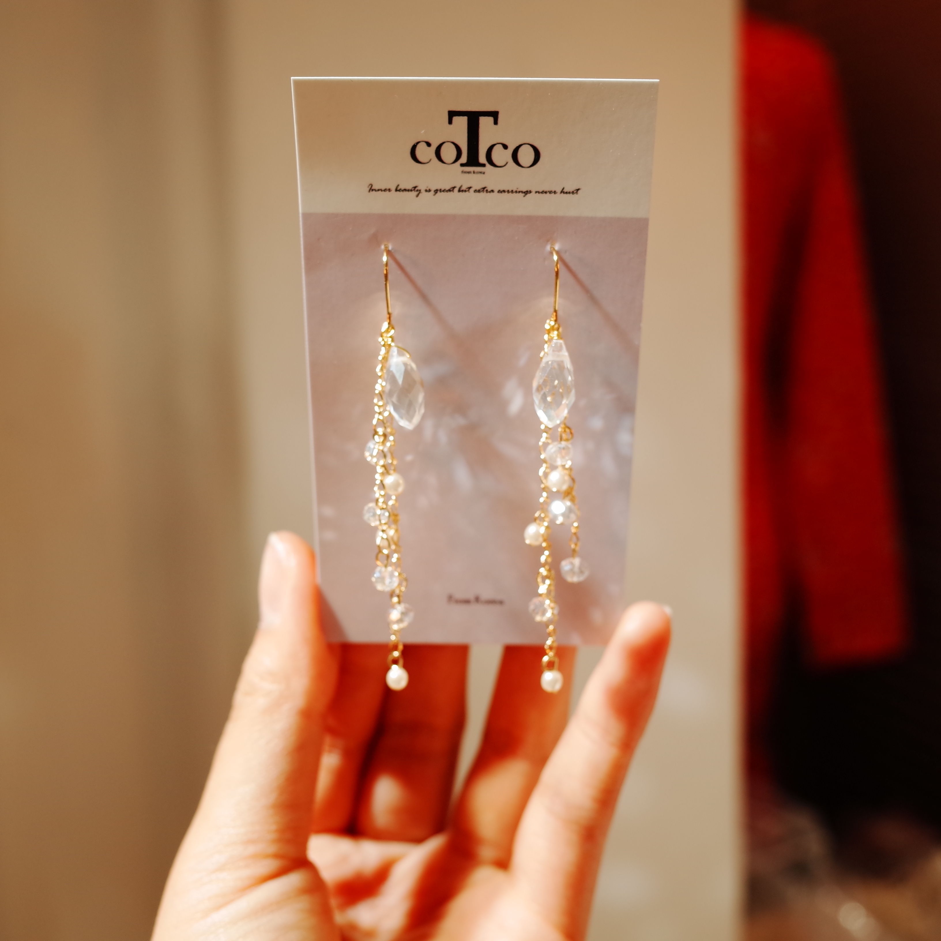 <b><p>Raindrops stone hook earrg</p></b><b><p>雨滴の音 原石 フック イヤリング</p></b><br /><br /><p align='center'>