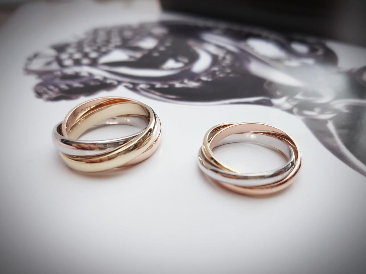 <b><p>14k 18k Gold Tricor ng Couple Ri 20's</p></b><b><p>14k 18k ゴールド 三色のリング カップル 20代 シン スーツ ローズ ウェディ</p></b><br /><br /><p align='center'>