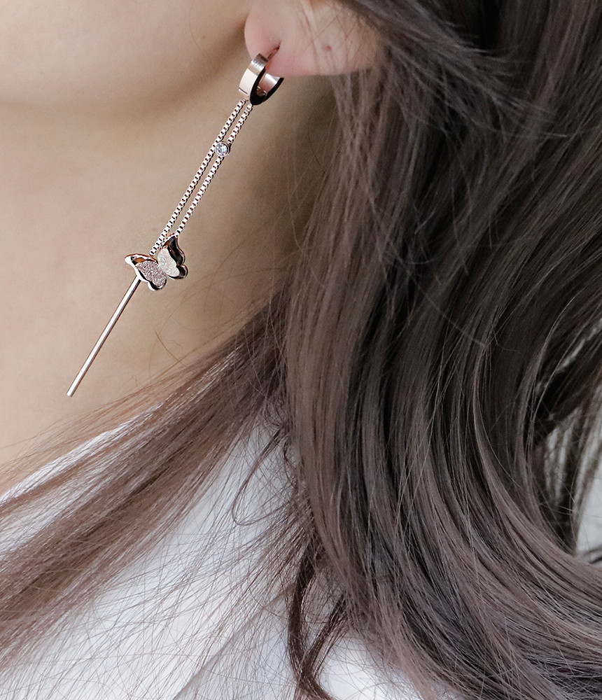 <b><p>Butterfly Sonata Surge Sel earring tium sless</p></b><b><p>蝶のラブソング 書かれているカールスチール イヤリ チタン ステンレス モダンな</p></b><br /><br /><p align='center'>