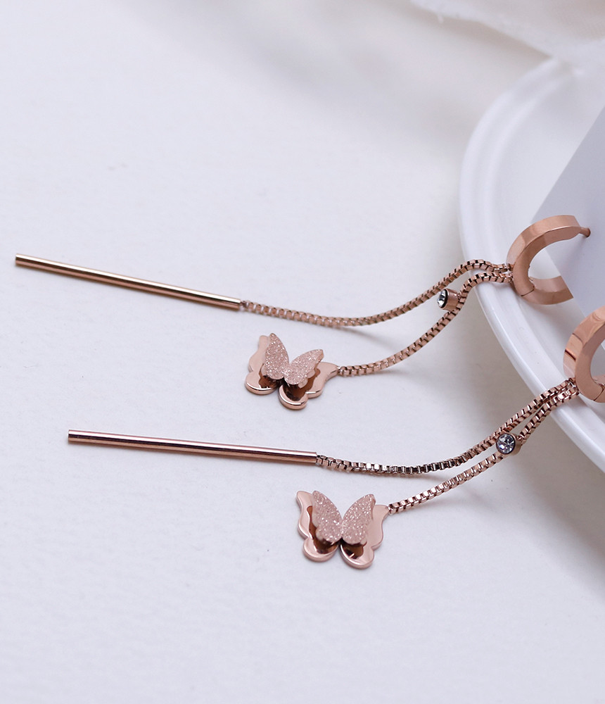 <b><p>Butterfly Sonata Surge Sel earring tium sless</p></b><b><p>蝶のラブソング 書かれているカールスチール イヤリ チタン ステンレス モダンな</p></b><br /><br /><p align='center'>