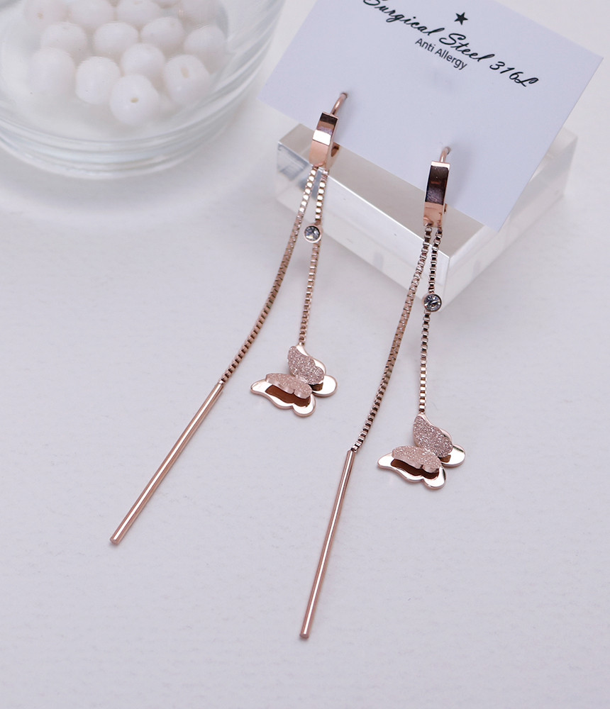 <b><p>Butterfly Sonata Surge Sel earring tium sless</p></b><b><p>蝶のラブソング 書かれているカールスチール イヤリ チタン ステンレス モダンな</p></b><br /><br /><p align='center'>