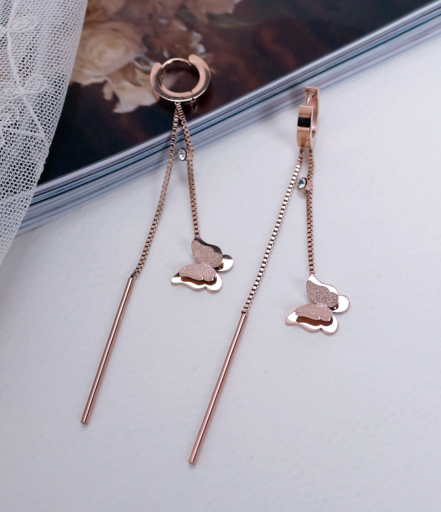 <b><p>Butterfly Sonata Surge Sel earring tium sless</p></b><b><p>蝶のラブソング 書かれているカールスチール イヤリ チタン ステンレス モダンな</p></b><br /><br /><p align='center'>
