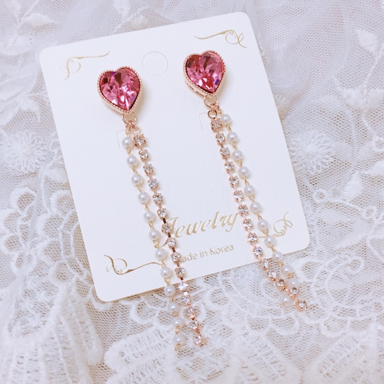 <b><p>Sweet pink Heart Ergs Good pot cycle Blg-blg</p></b><b><p>甘くピンク ハートピアス ポイントサイクル良い ケバケバした ユニークアクセサリー</p></b><br /><br /><p align='center'>