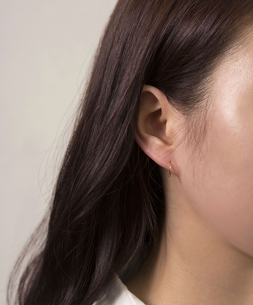 <b><p>pipe earring 14k Daily simple Cotion of coorda</p></b><b><p>パイプ イヤリング 14kデイリー シンプル コーディネートの完成 ミニ 小さな</p></b><br /><br /><p align='center'>