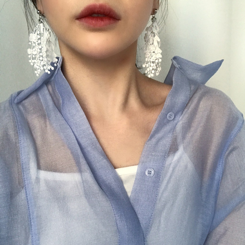 <b><p>You Girl race Drop Earrings 4color ea mantic</p></b><b><p>ユアガール レース ドロップイヤリング 4色 ロマンチック 女性 コーディネート</p></b><br /><br /><p align='center'>