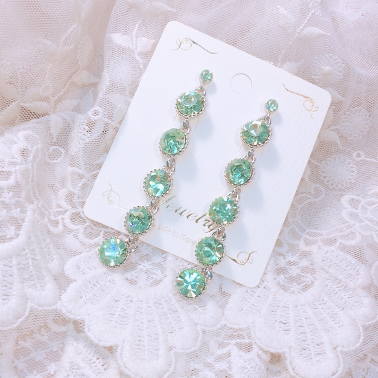 <b><p>Mint crystal Drop Earrgs Good po cycle Blg-blg</p></b><b><p>ミント クリスタル ドロップイヤリング ポイサイクル良い ケバケバした ユニークアクセサリー</p></b><br /><br /><p align='center'>